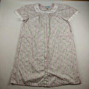 VTG Moon Dancer Housecoat Muumuu Womens sz M Floral Nightgown